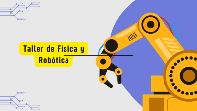 Presentación Robótica Industrial Productos y Servicios Ilustrado Azul y Naranja